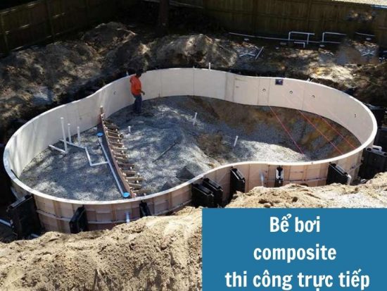 Bể bơi composite thi công trực tiếp