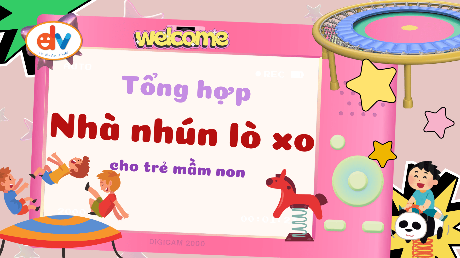 Tổng hợp các loại nhà nhún lò xo cho trẻ mầm non